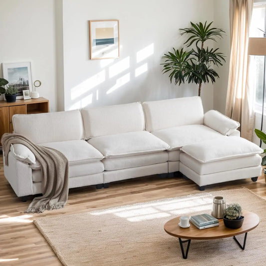 3-Seater Sectional Sofa with Ottoman